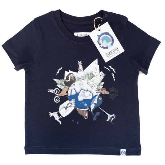 T-Shirt Bleu Marine 'Pôle Nord'